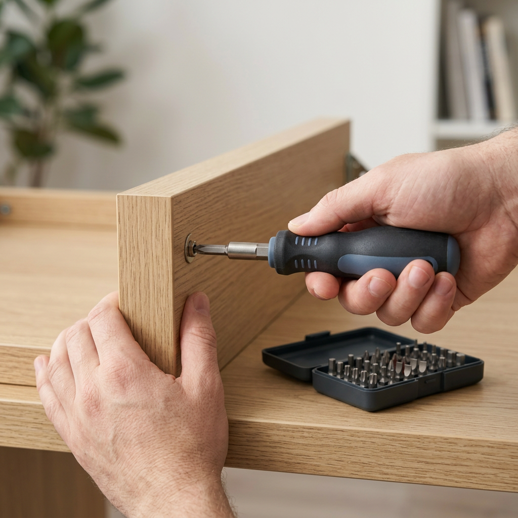 Furniture Assembly Precision Tool Kit | Magnetic Hex & Screwdriver Set for Bed, Desk, Chair & Shelf Assembly | Compact Repair Tools
