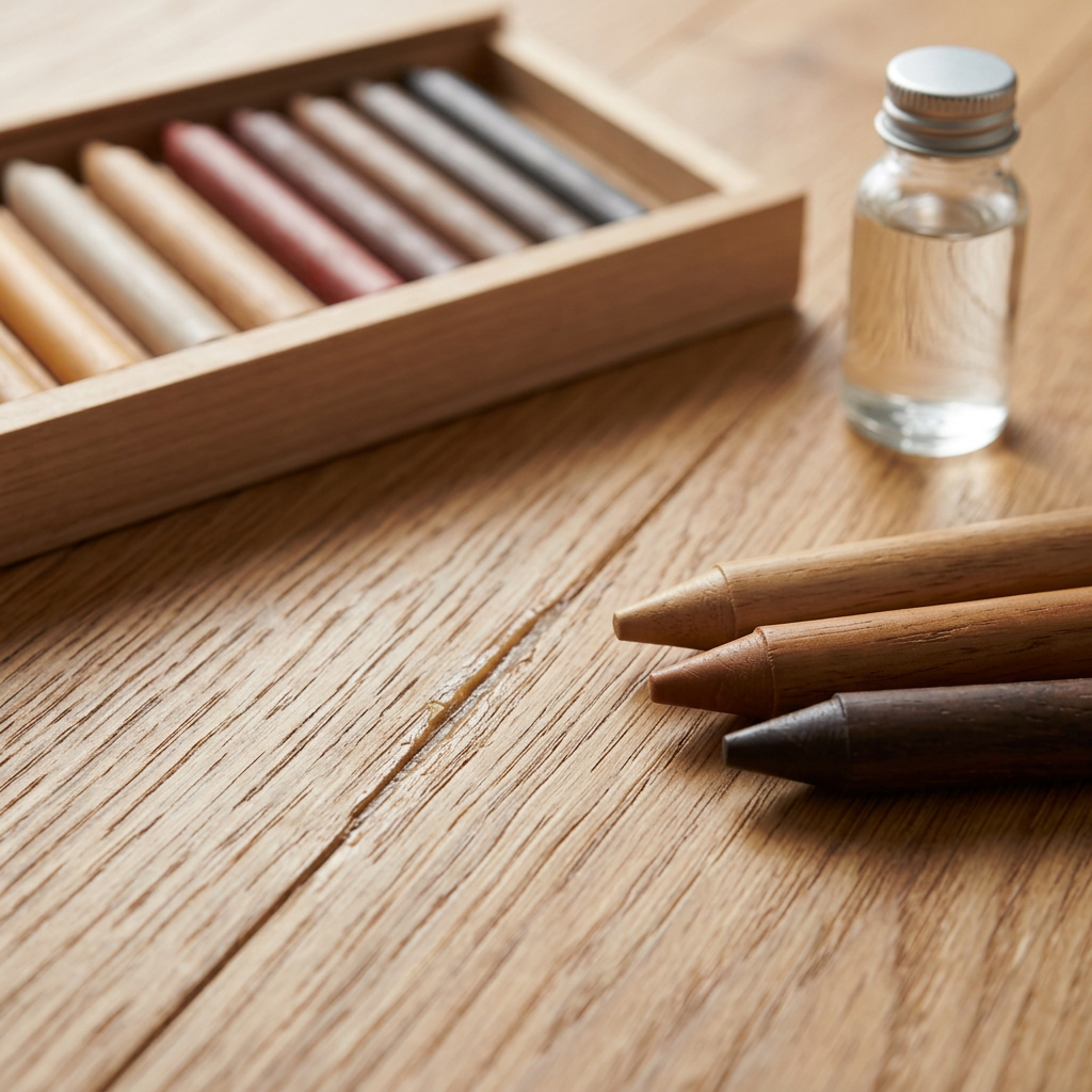 Wood Floor Scratch Concealer Kit | Blendable Crayons & Seal for Deep Scratches on Hardwood & Laminate Floors | Easy Walk-On Repair