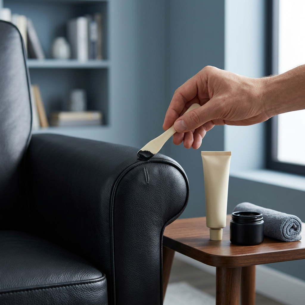 Leather & Vinyl Furniture Repair Kit | Easy Color-Restore Filler for Tears, Scratches & Burns on Couches, Chairs & Car Seats | DIY Upholstery Fix