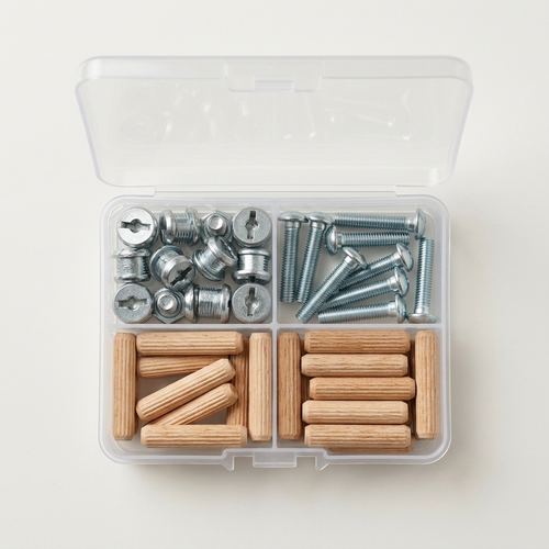 Cam Lock & Furniture Connector Assortment | Spare Connecting Bolts, Dowels & Cams for Re-Assembling Flat-Pack Furniture | Hardware Spare Kit